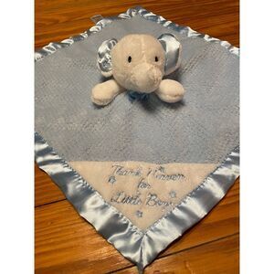 Little Me Blue Elephant‎ Rattle Blanket Lovey
